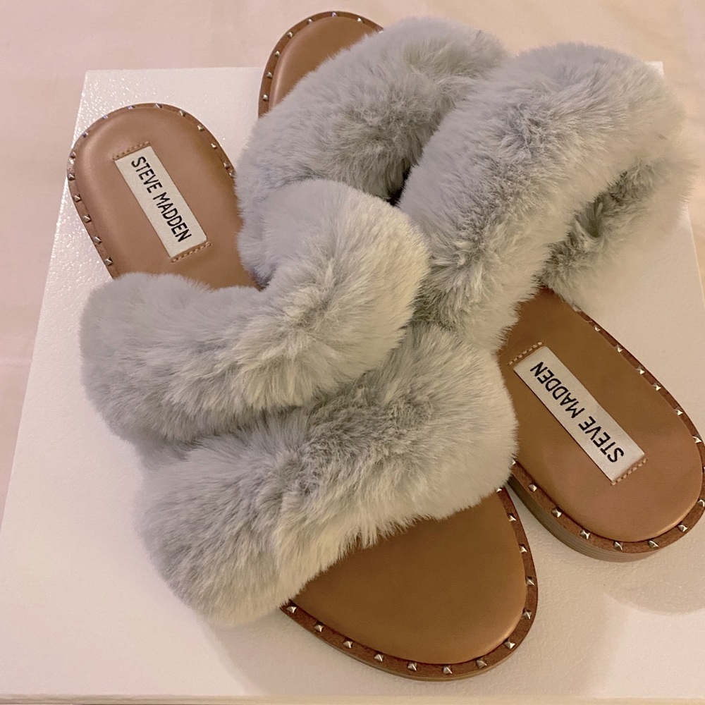Steve Madden Fur Sandals